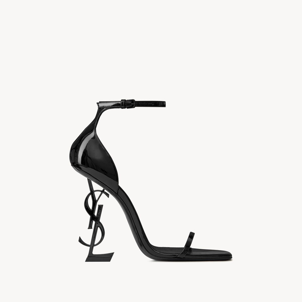 Saint Laurent Opyum sandals in patent leather with sculptural heel