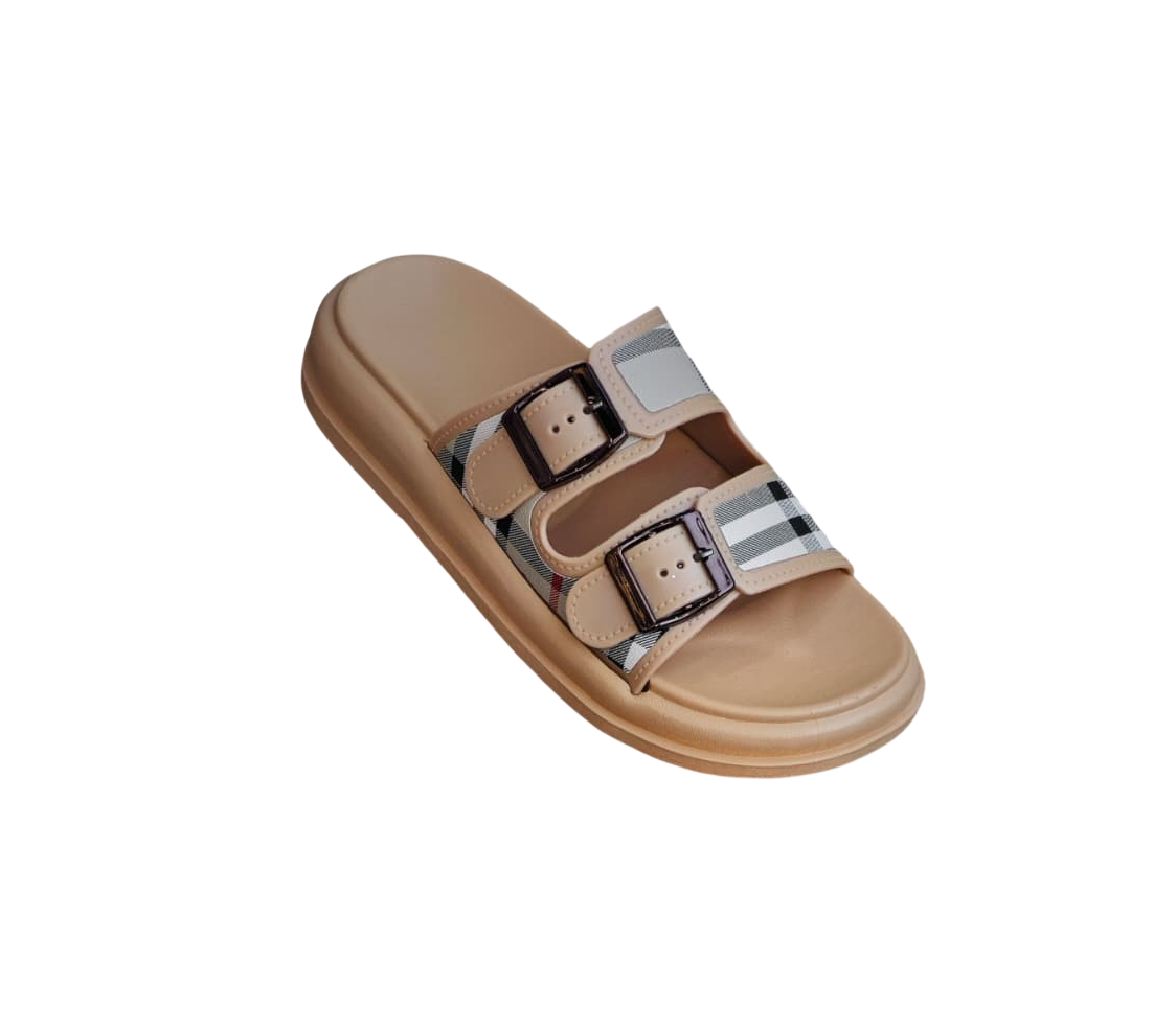 Burberry Double Strap Sandal Slides