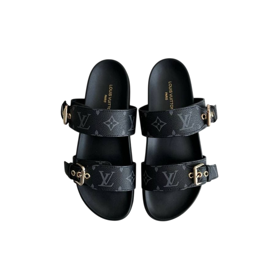 LV Women's Monogram Strapless Sandal - Black