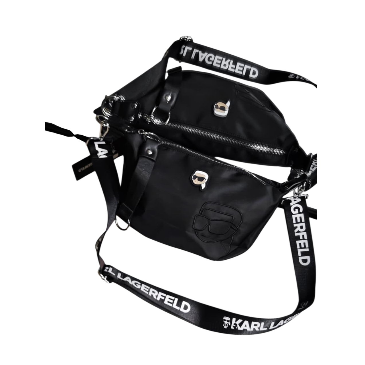 black Karl Lagerfeld crossbody bag