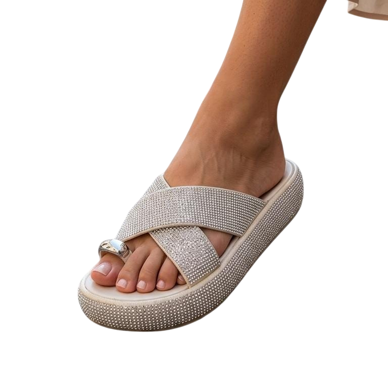 Luxe Crystal Cross Slide