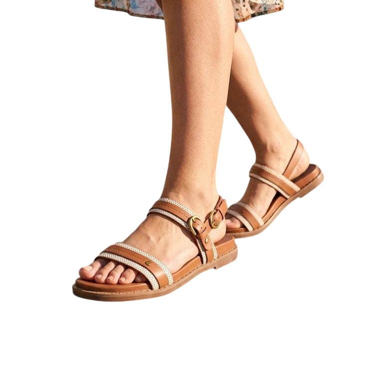 Strappy Buckle Flat Sandal