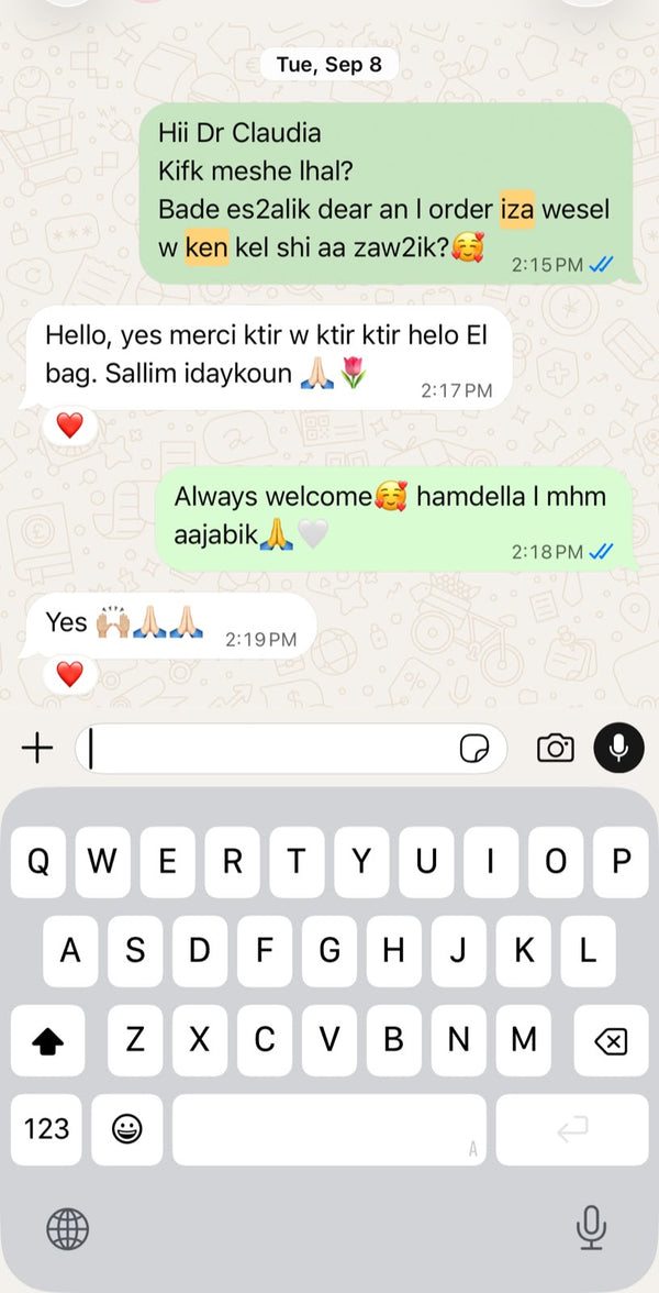 Customer WhatsApp feedback screenshot