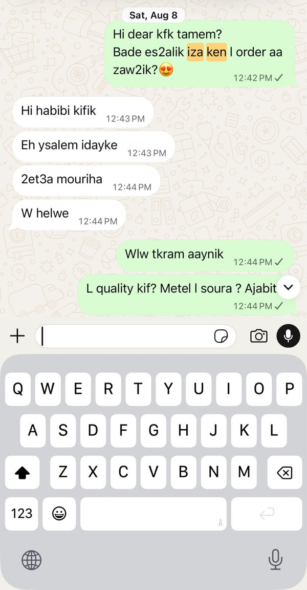 Customer WhatsApp feedback screenshot