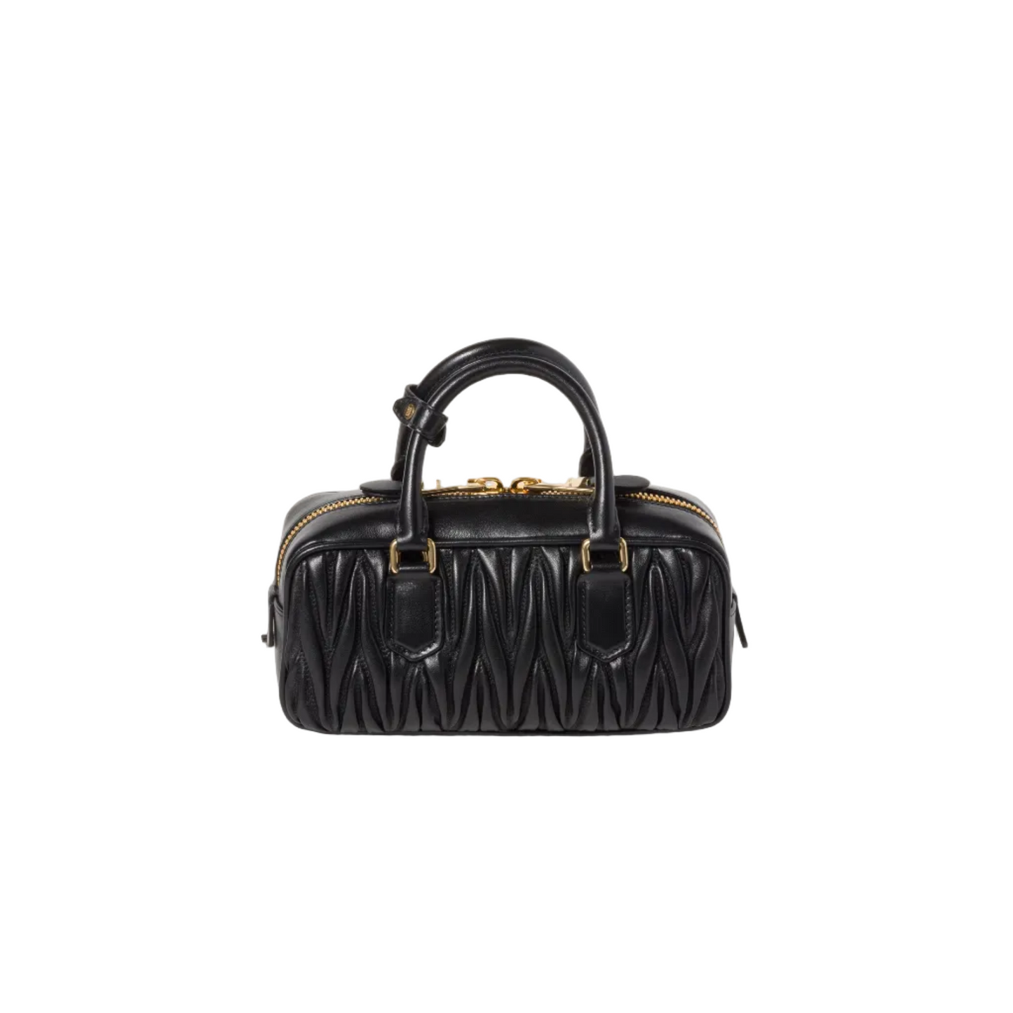 Black Regular Arcadie matelassé leather bag