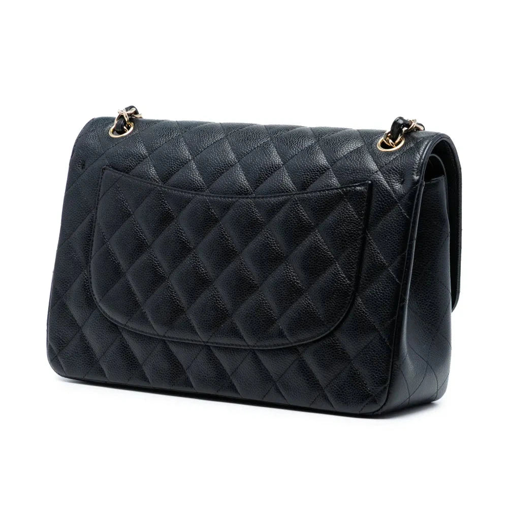 Chanel Black Caviar Medium Classic Double Flap Bag GHW