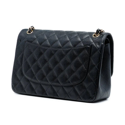 Chanel Black Caviar Medium Classic Double Flap Bag GHW
