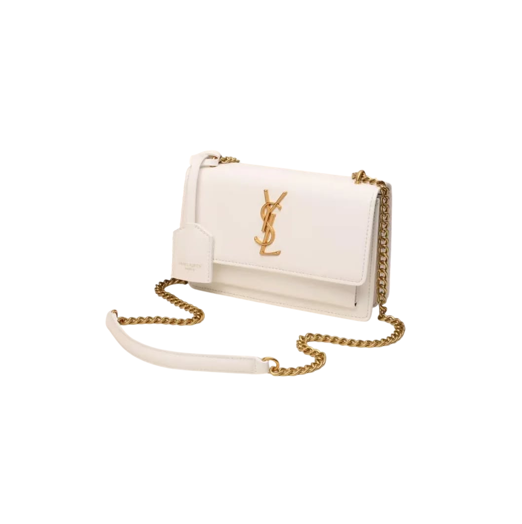 Mini Sunset leather clutch bag