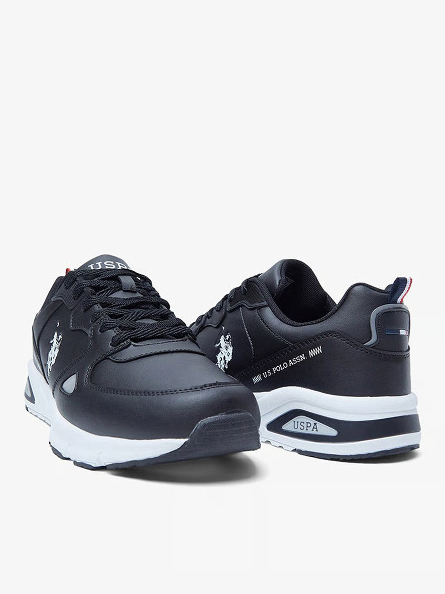ORIGINAL Men Black Low-Top Casual Sneakers with Iconic Branding