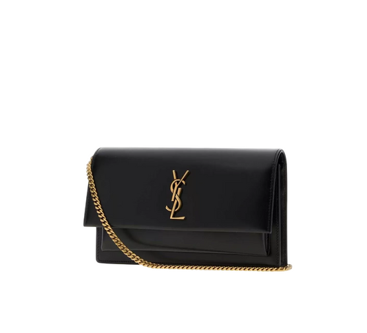 Mini Sunset leather clutch bag