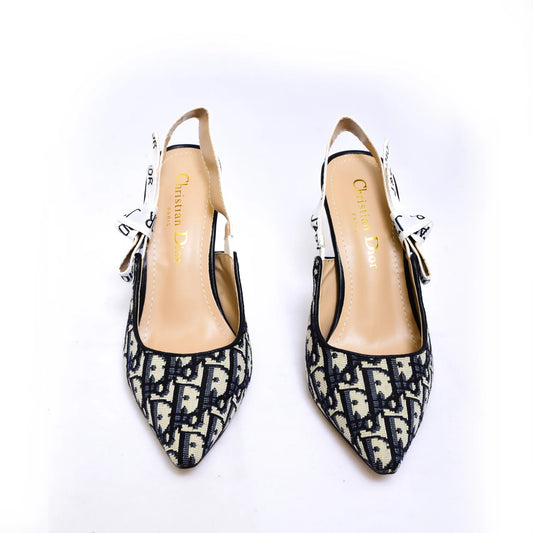JAdior Slingback Heels Black Grey
