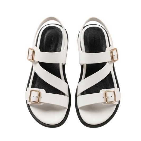 The Alabaster Cross-Strap Sandal
