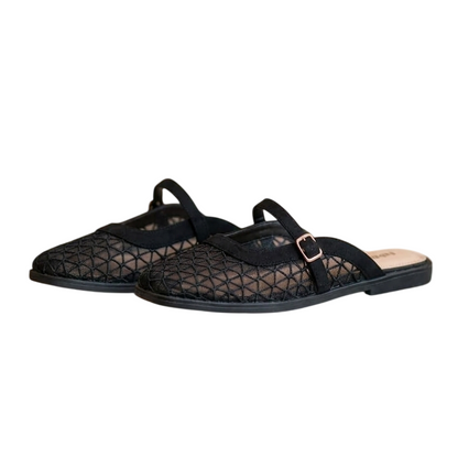 Nude Mesh Mules