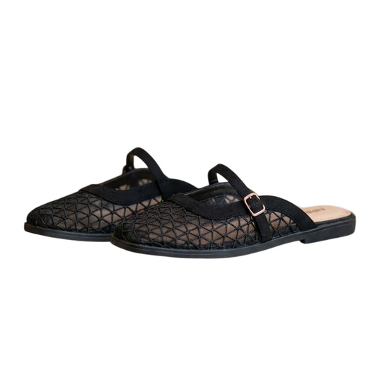 Nude Mesh Mules
