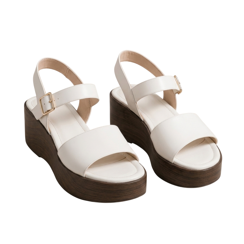 Comfortable Leather Wedge Sandals Tifena