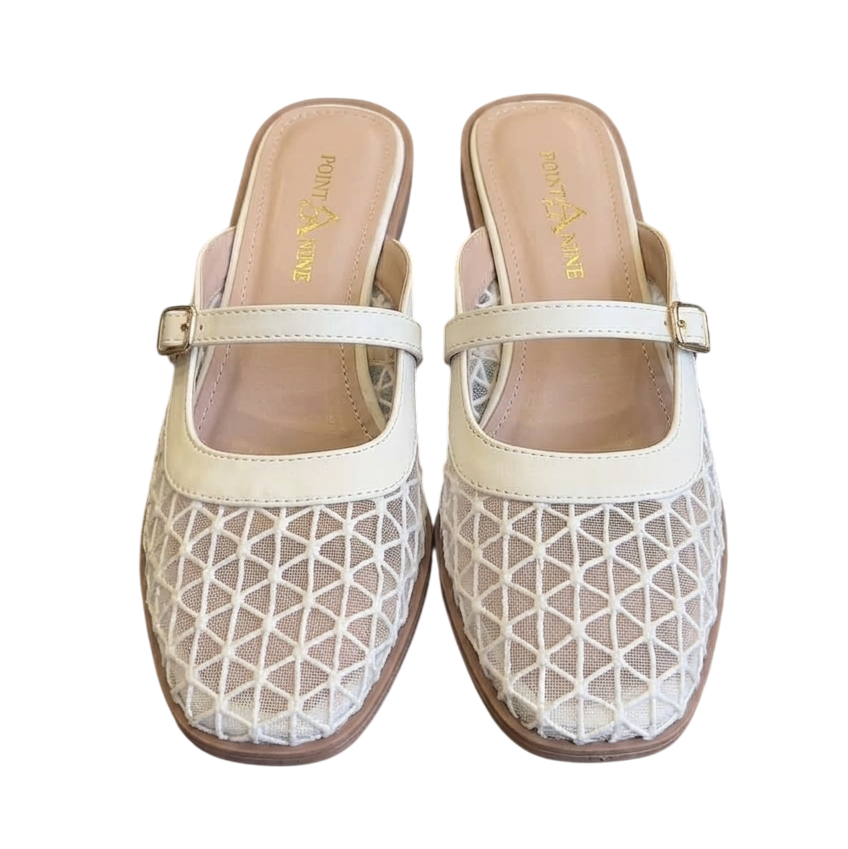 Nude Mesh Mules