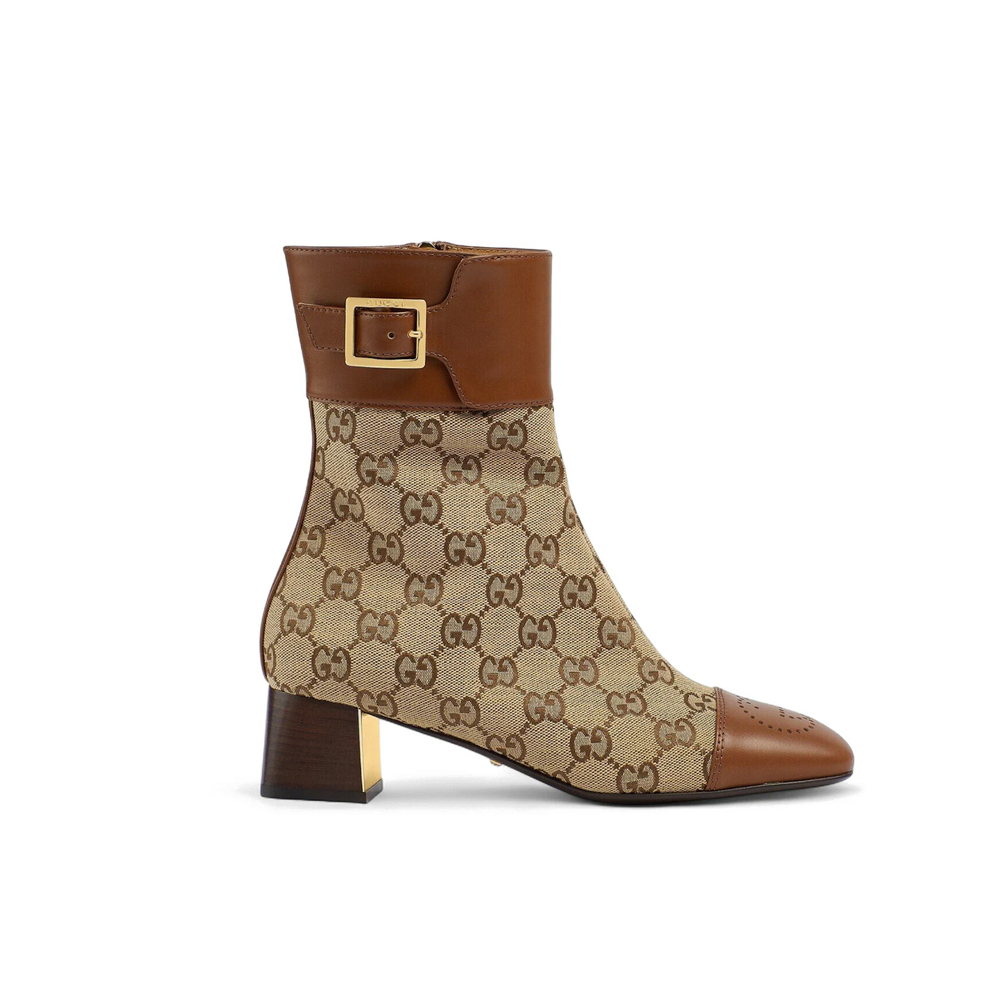 Gucci GG Monogram Ankle BootsBrown Beige