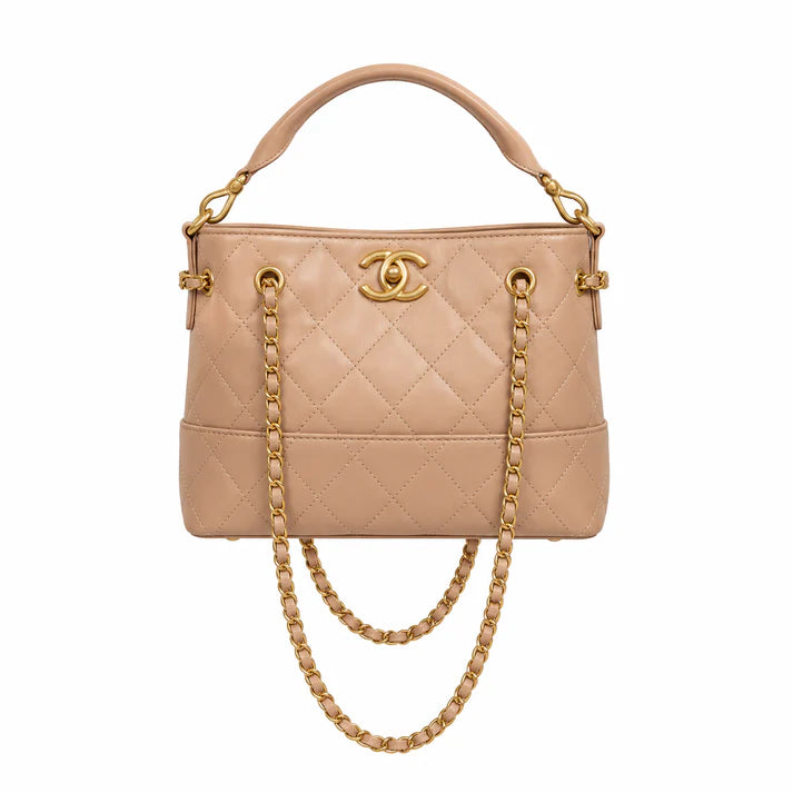 Quilted Small Shopping Bag Black