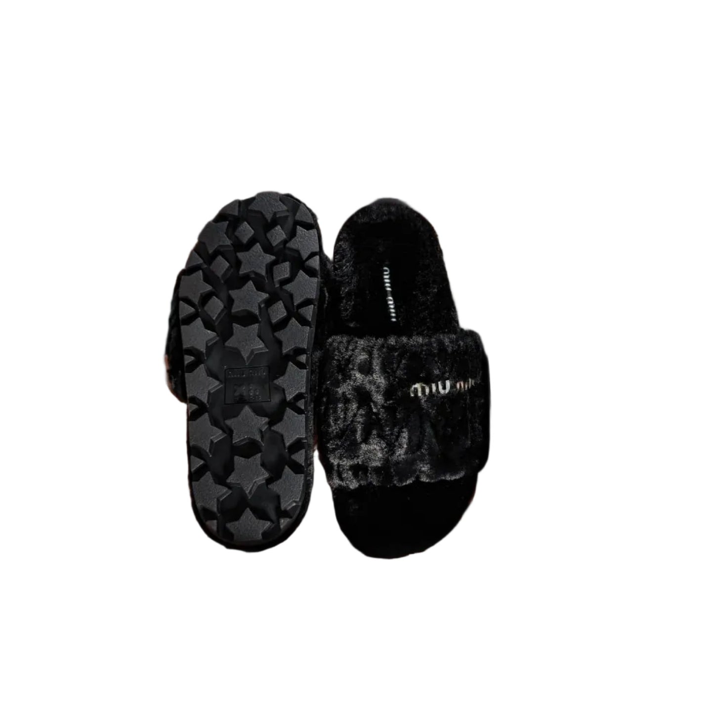 Miu Miu Furry Slides For Woman