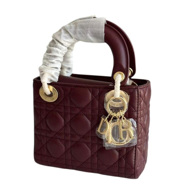 Dior Lady Mini - Maroon