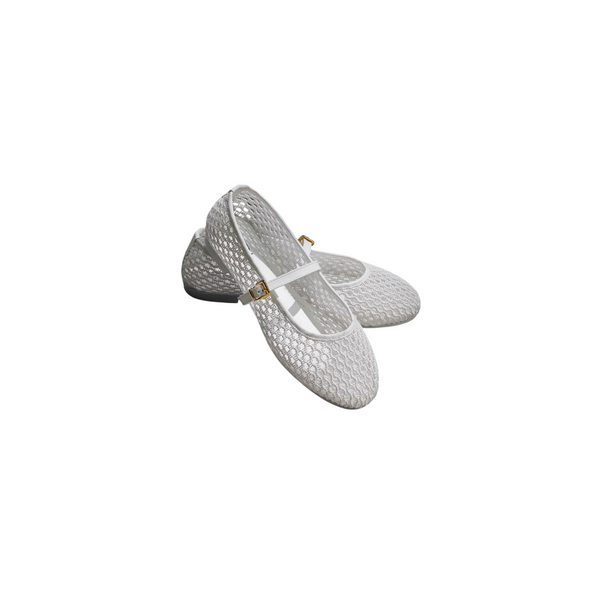 Delicate Mesh Strap Flats