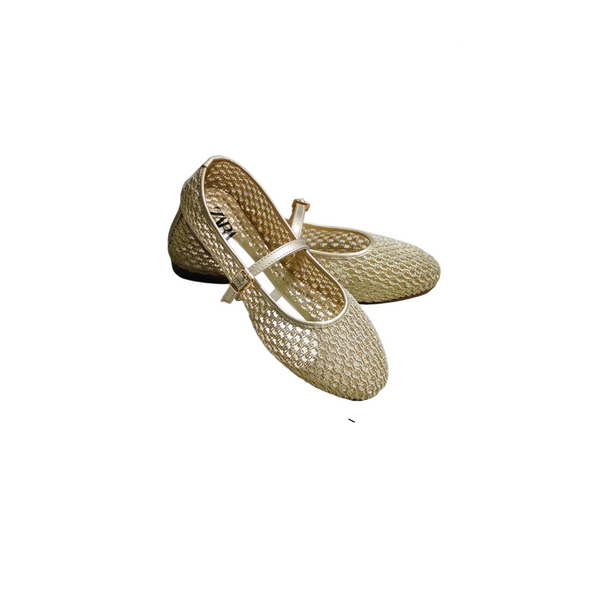 Delicate Mesh Strap Flats