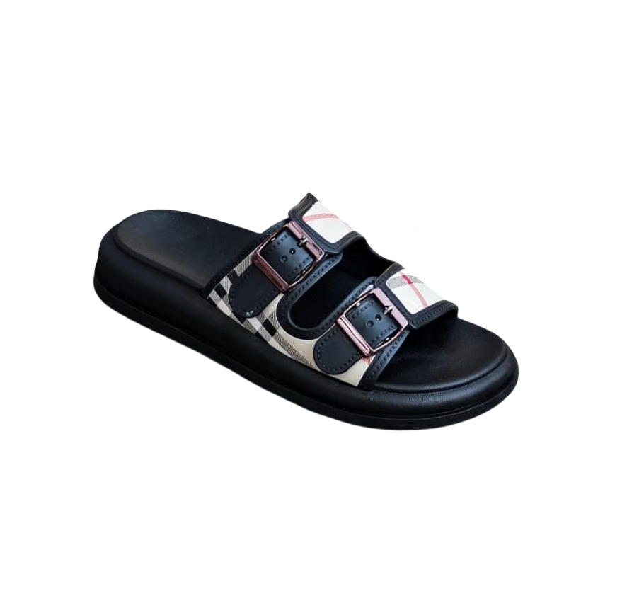 Burberry Double Strap Sandal Slides
