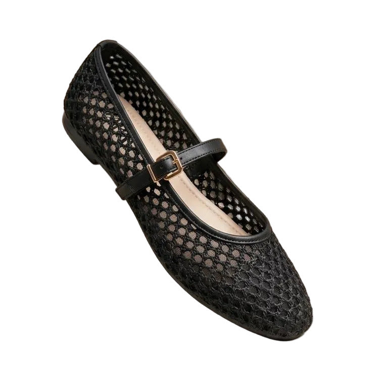 Mesh Mary Jane flats