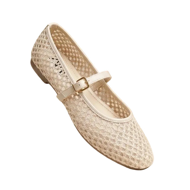 Mesh Mary Jane flats