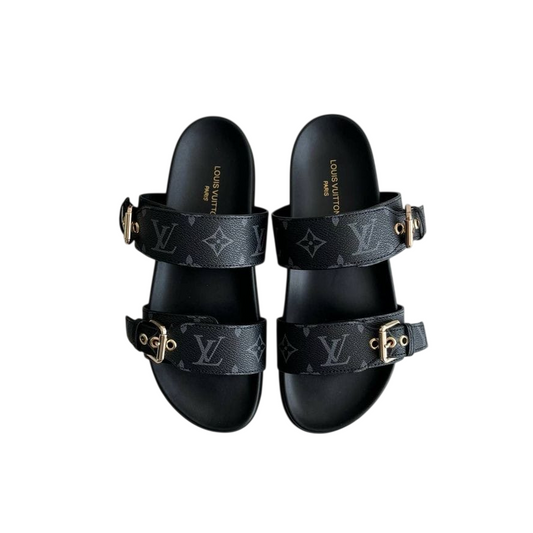 LV Women's Monogram Strapless Sandal - Black