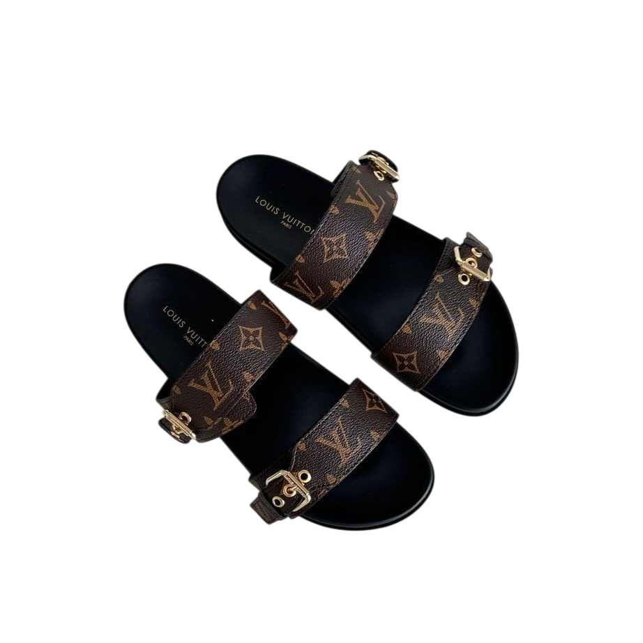 LV Women's Monogram Strapless Sandal - Brown
