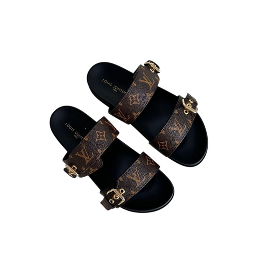 LV Women's Monogram Strapless Sandal - Brown