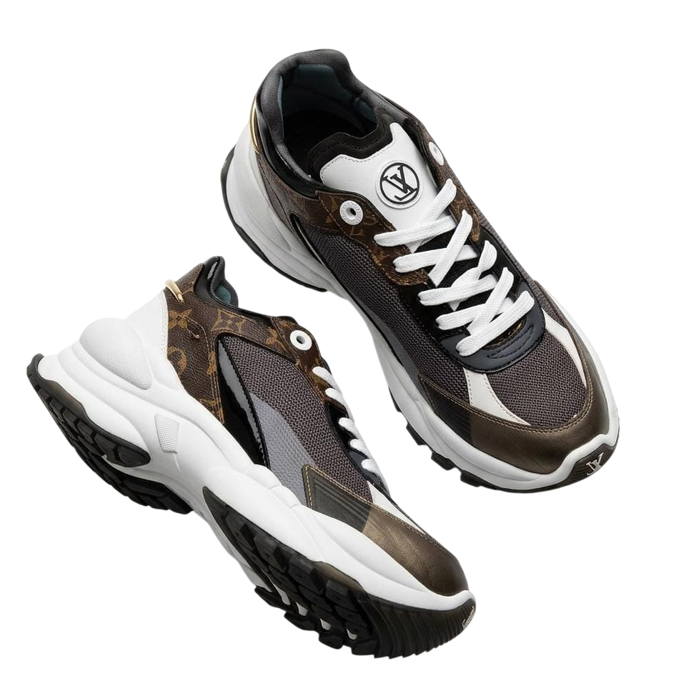 LV Monogram Calfskin Run 55 Sneakers