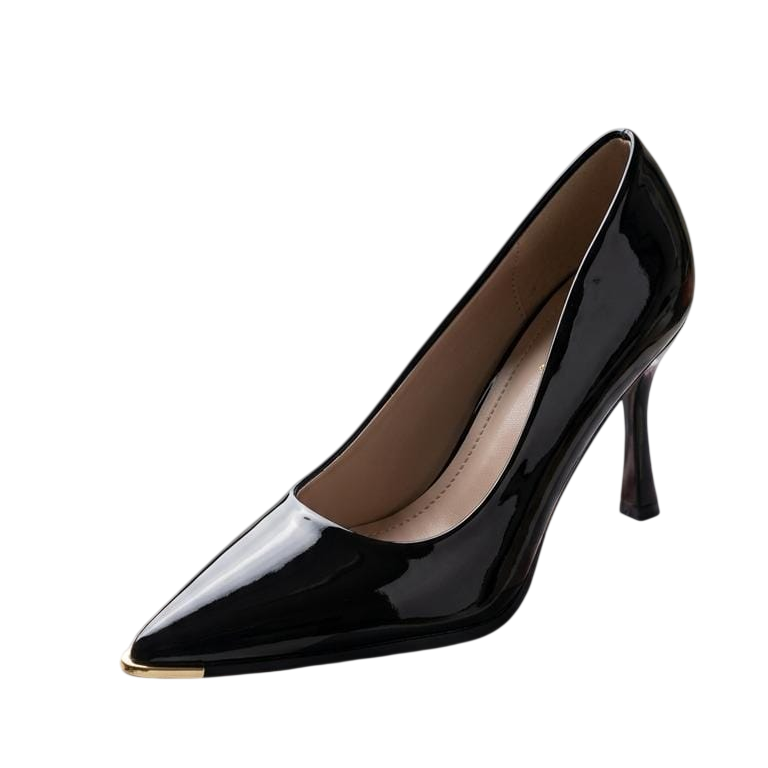 Pointed Patent Pump Heels
