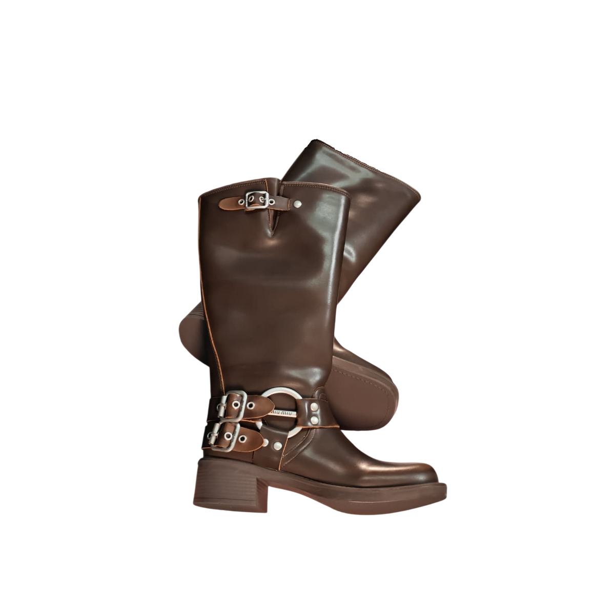 buckle-detail leather boots