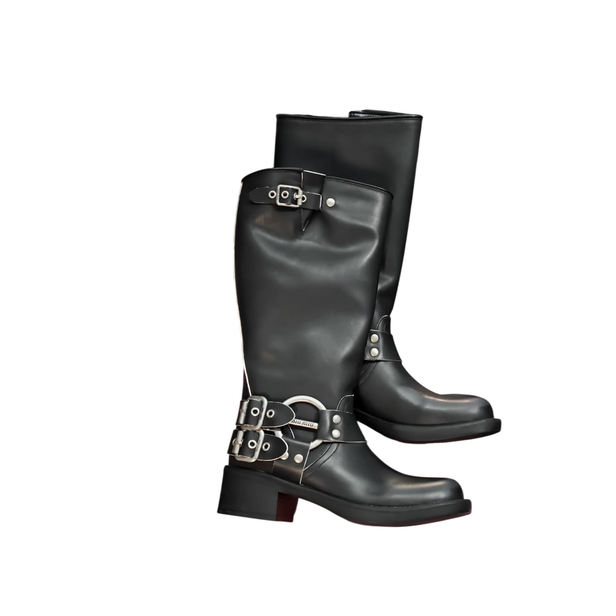 buckle-detail leather boots
