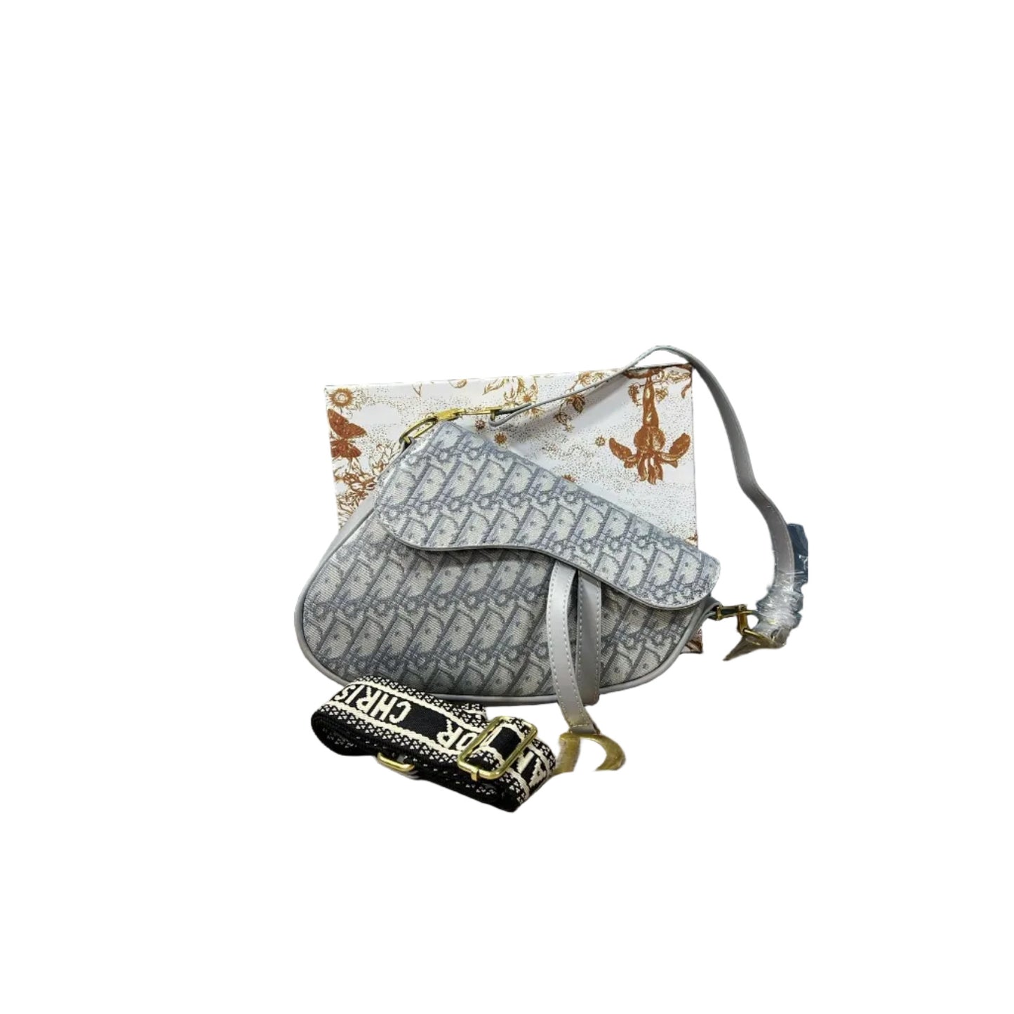 Sac Dior Saddle à bandoulière jacquard