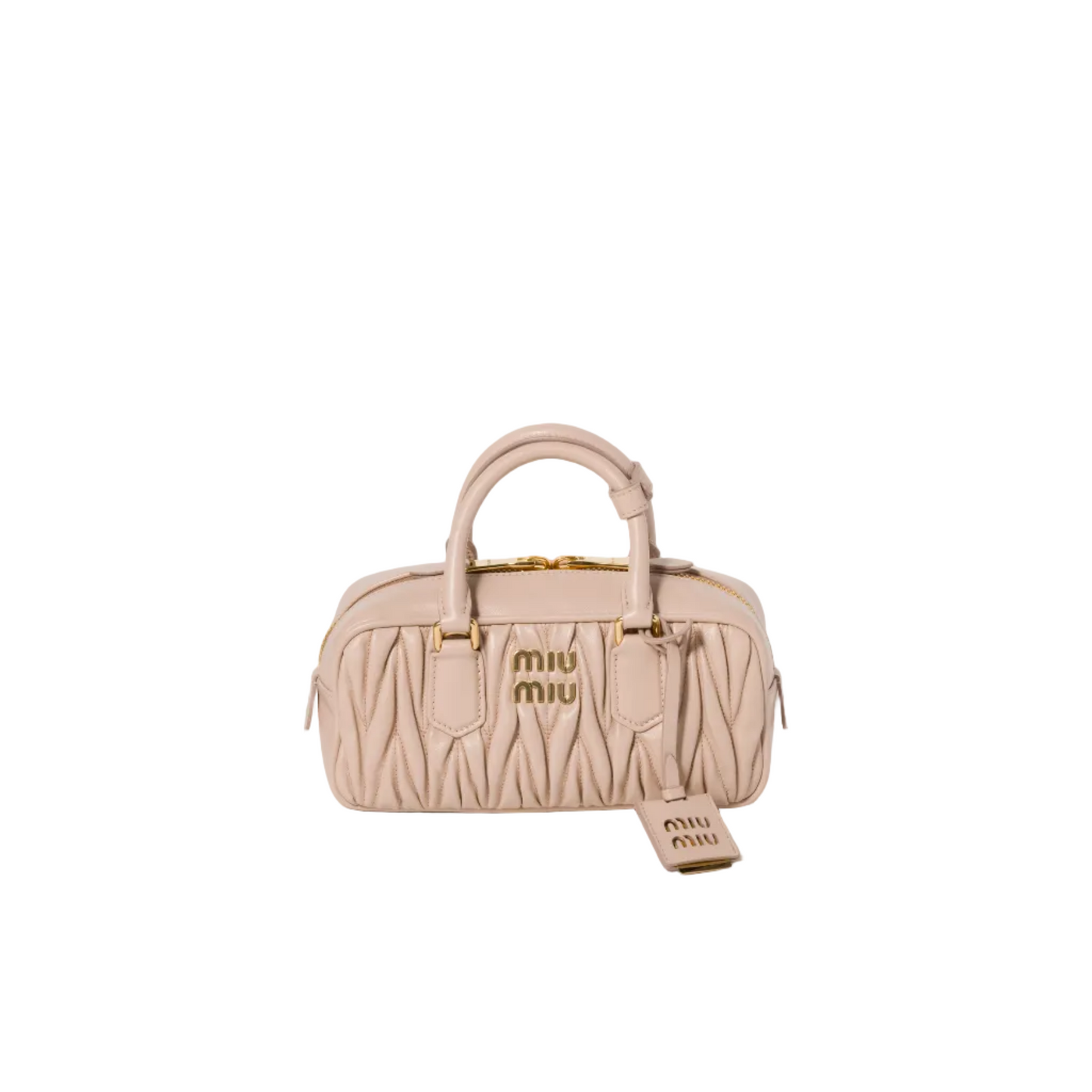 Beige Regular Arcadie matelassé leather bag
