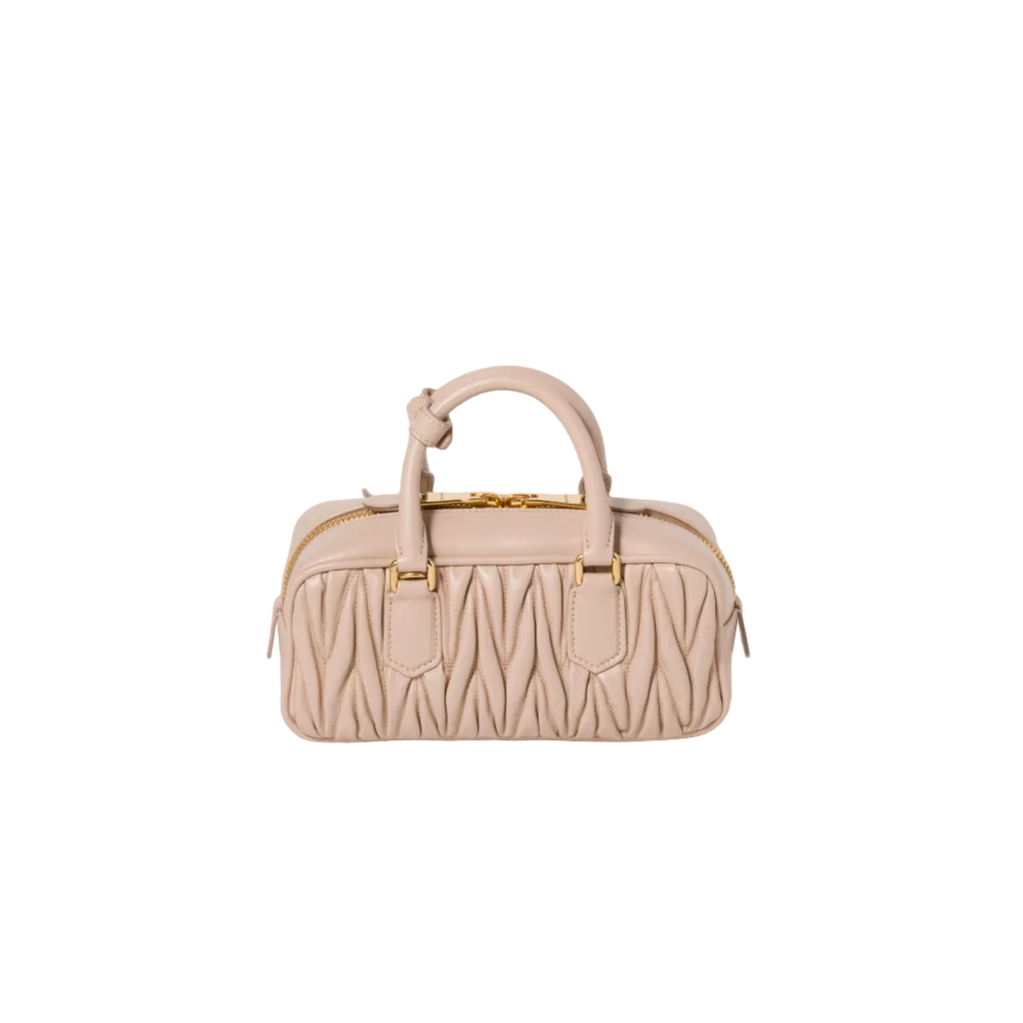 Beige Regular Arcadie matelassé leather bag