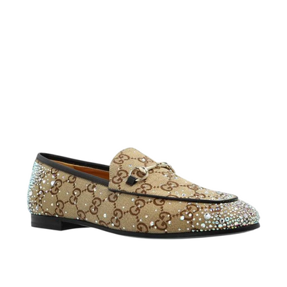 Gucci Jordaan Crystal Embellished Loafers