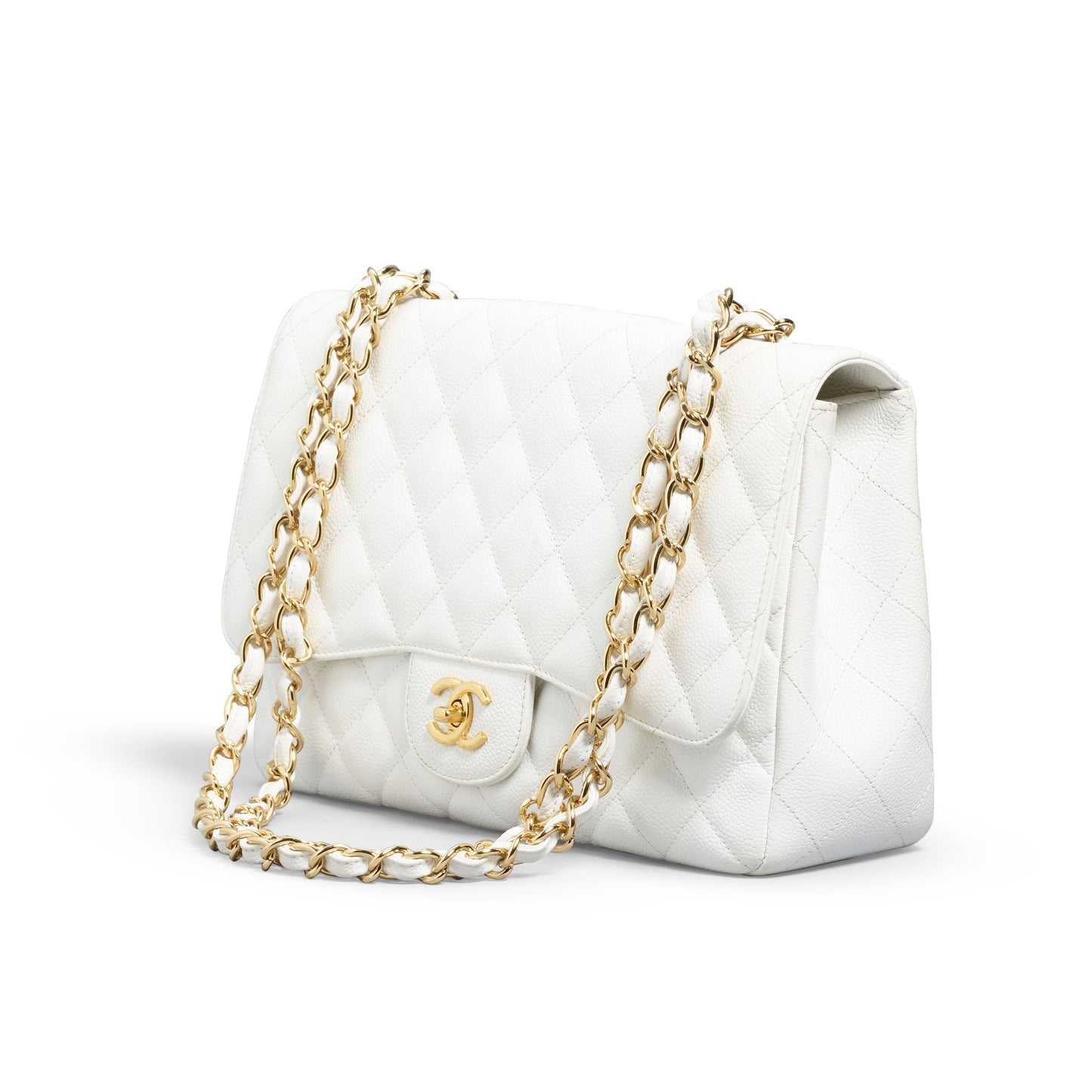 Chanel White Large Classic Bag