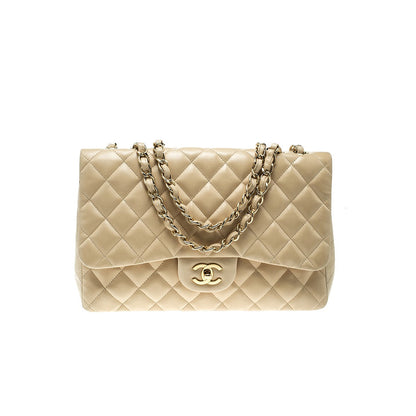 Chanel Beige Caviar Large Classic Bag