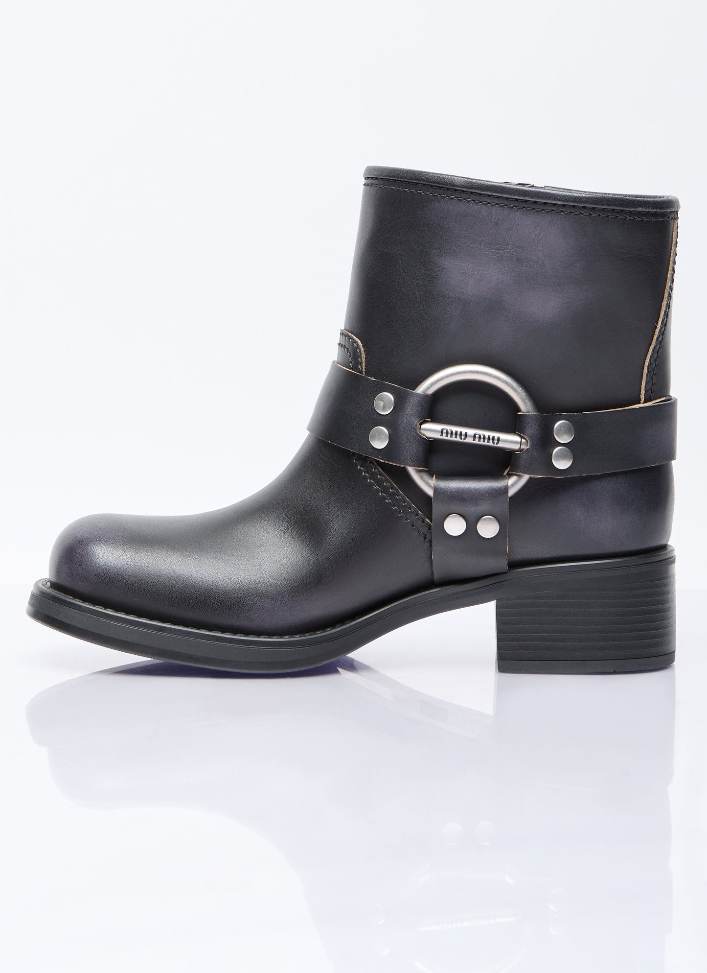 Vintage-Look leather ankle boots