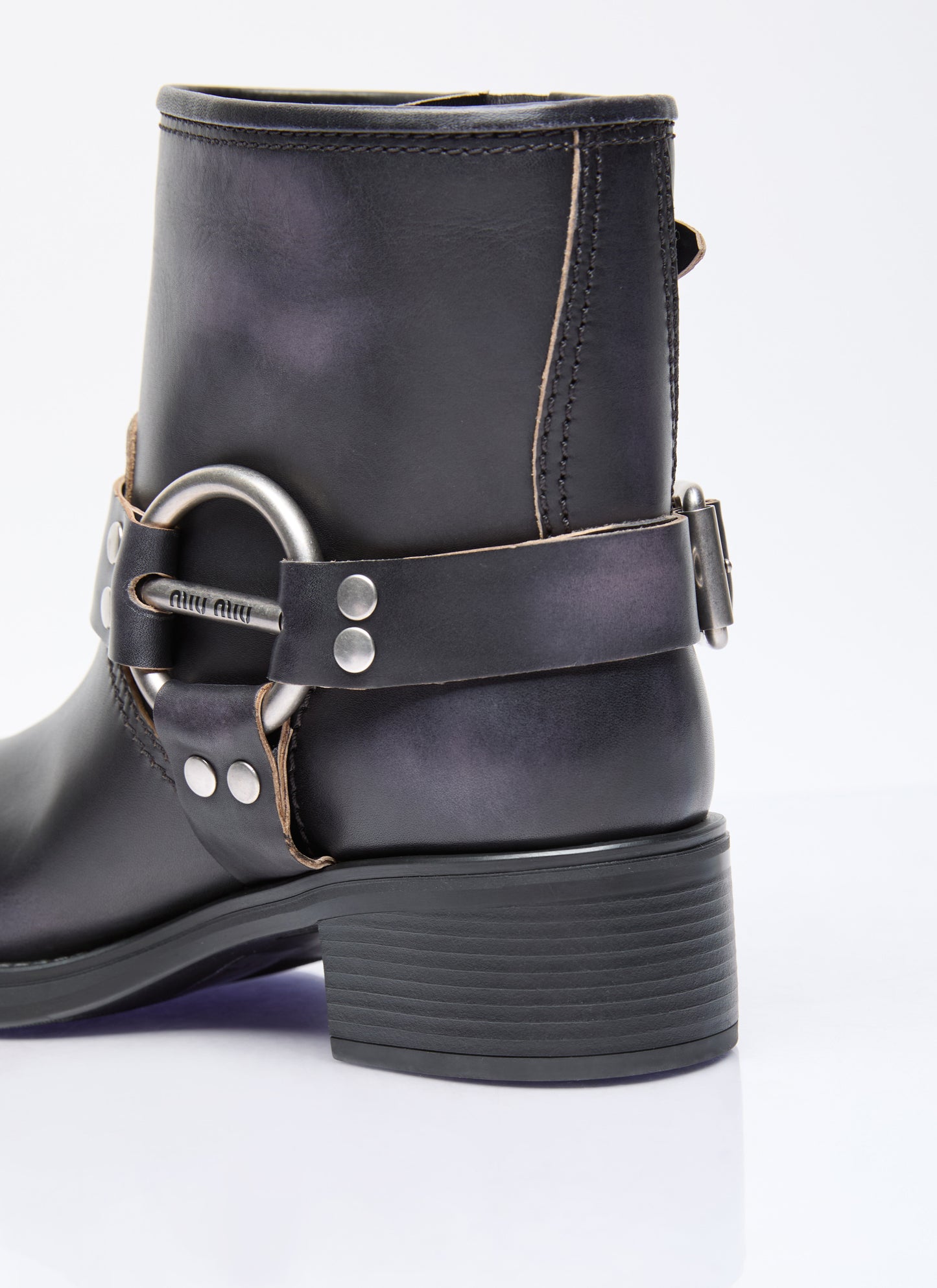 Vintage-Look leather ankle boots