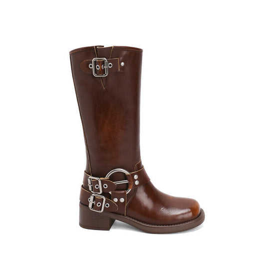 TALL BIKER Brown PATENT