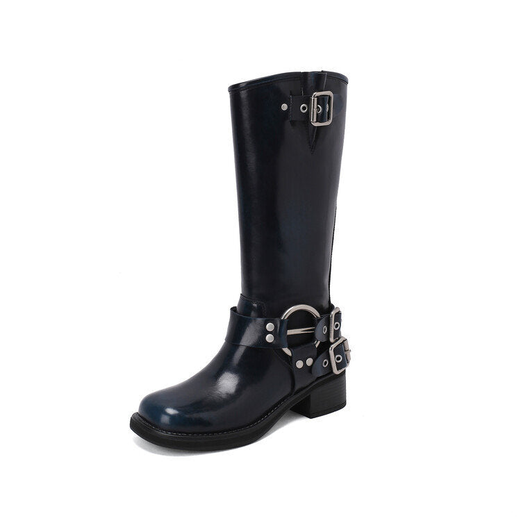 TALL BIKER BLACK PATENT