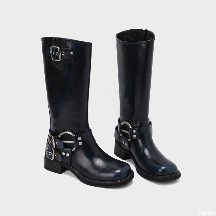 TALL BIKER BLACK PATENT